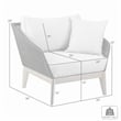 Armen Living Athos Outdoor Modern Wood & Fabric Club Chair in Black/Gray