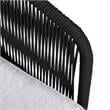 Armen Living Athos Outdoor Modern Wood & Fabric Club Chair in Black/Gray