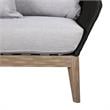 Armen Living Athos Outdoor Modern Wood & Fabric Club Chair in Black/Gray