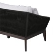 Armen Living Athos Outdoor Modern Fabric 3 Seater Sofa in Dark Brown/Gray