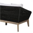 Armen Living Athos 3-Seater Modern Wood Outdoor Sofa in Natural/Gray