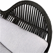 Armen Living King Wood & Fabric Outdoor Lounge Chair in Natural/Gray