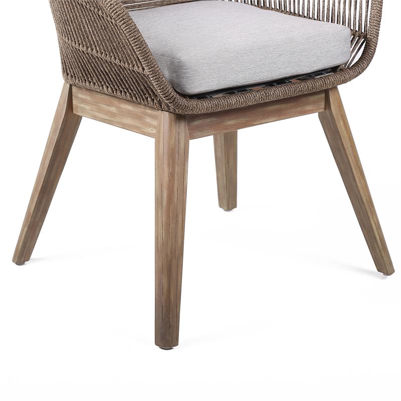 Tutti Frutti Indoor Outdoor Dining Chair in Light Eucalyptus Wood