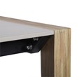 Armen Living Fineline Outdoor Rectangle Wood Dining Table in Natural/Gray