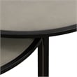 Armen Living Rina 2-Piece Metal/Concrete Nesting Coffee Table Set in Gray/Black