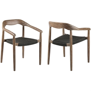 santo outdoor stackable dining chairs - set of 2