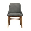 Armen Living Westmont and Azalea 5-Piece Fabric Dining Set in Charcoal/Walnut