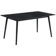 Armen Living Westmont and Juno 5-Piece Modern Wood Dining Set in Black/Charcoal
