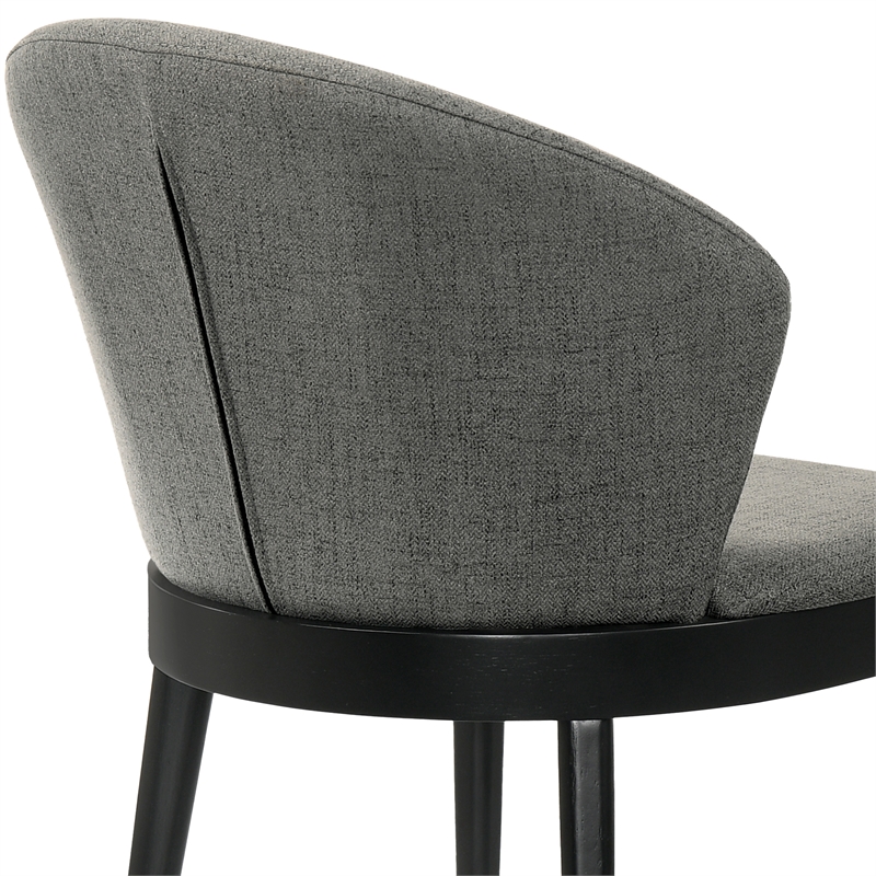 Armen Living Westmont and Juno 5-Piece Modern Wood Dining Set in Black/Charcoal