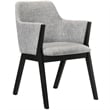 Armen Living Westmont and Renzo 5-Piece Fabric Dining Set in Gray/Black