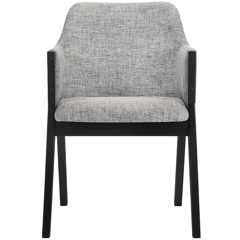 Armen Living Westmont and Renzo 5-Piece Fabric Dining Set in Gray/Black