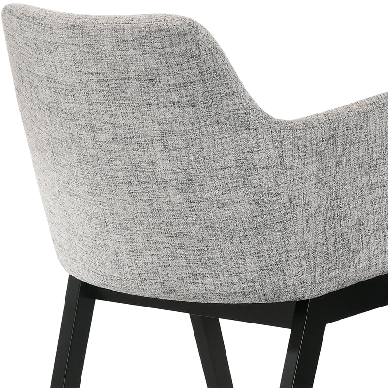 Armen Living Westmont and Renzo 5-Piece Fabric Dining Set in Gray/Black