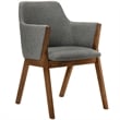 Armen Living Westmont and Renzo 5-Piece Modern Wood Dining Set in Charcoal/Brown