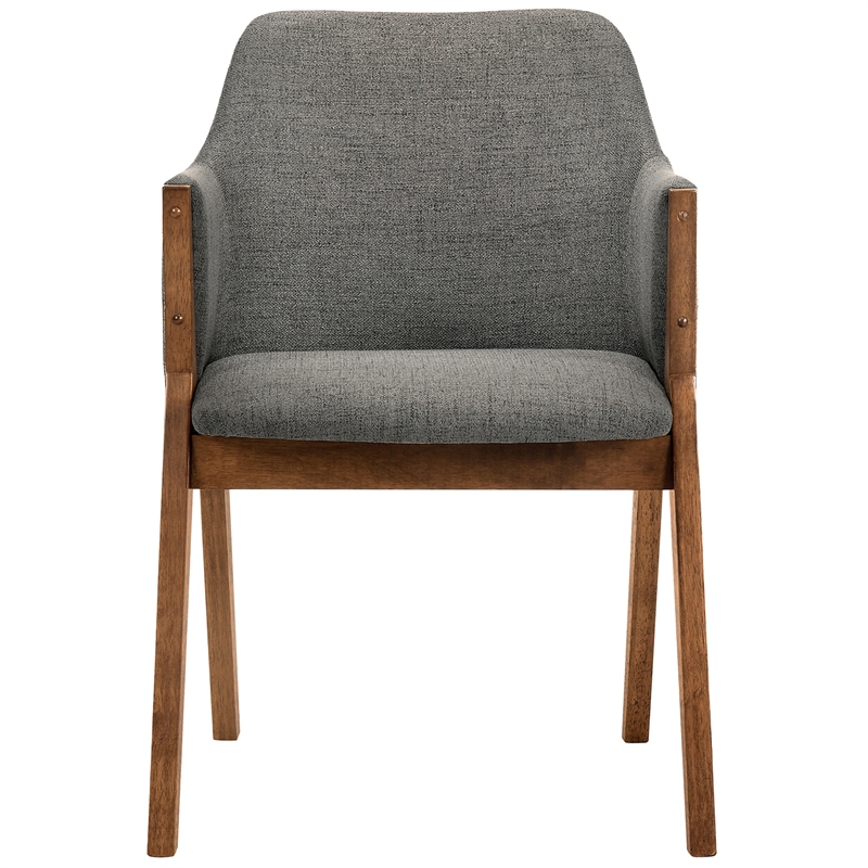 Armen Living Westmont and Renzo 5-Piece Modern Wood Dining Set in Charcoal/Brown