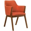 Armen Living Westmont and Renzo 5-Piece Modern Wood Dining Set in Orange/Brown