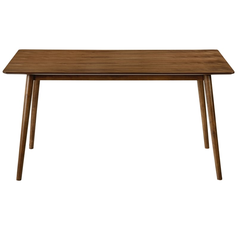Armen Living Westmont and Renzo 5-Piece Modern Wood Dining Set in Orange/Brown