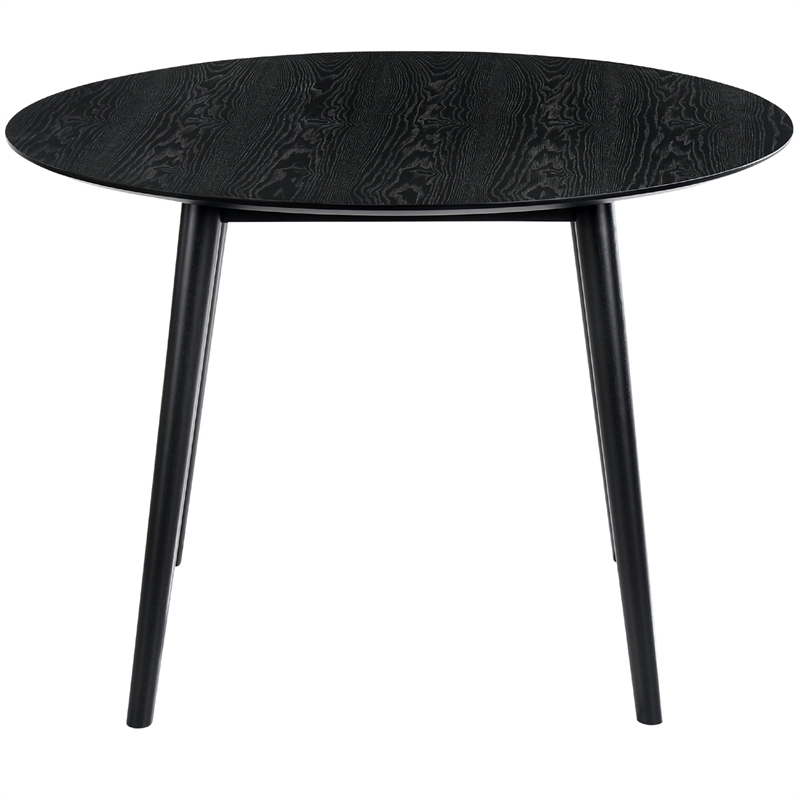 Armen Living Arcadia Round Contemporary Wood Dining Table in Black