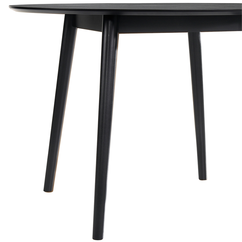 Armen Living Arcadia Round Contemporary Wood Dining Table in Black