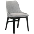 Armen Living Arcadia and Azalea 5-Piece Round Wood Dining Set in Black/Gray