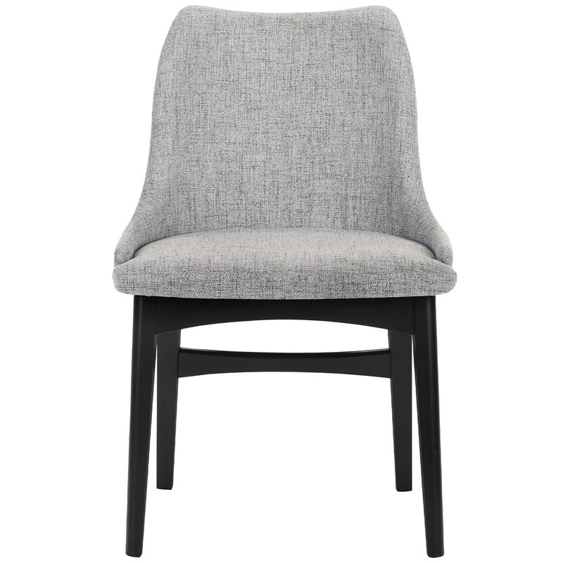 Armen Living Arcadia and Azalea 5-Piece Round Wood Dining Set in Black/Gray