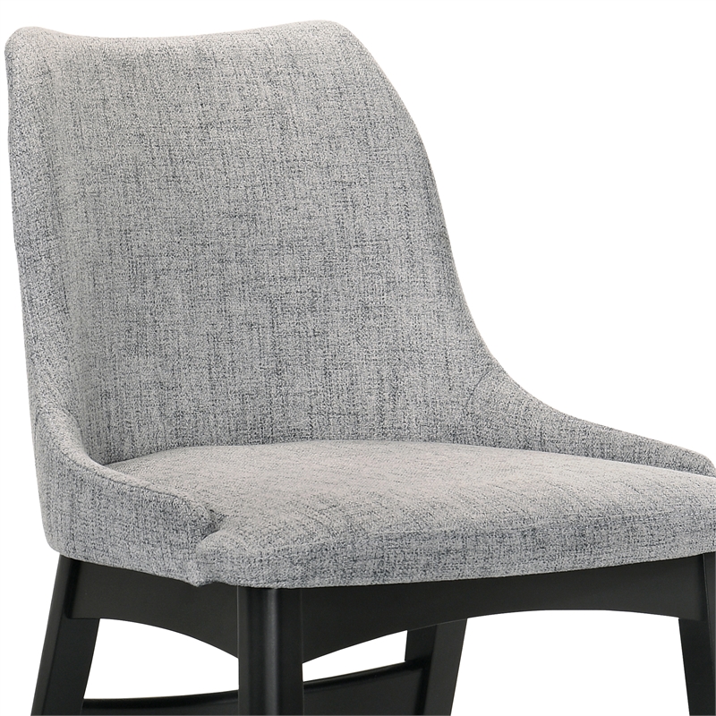 Armen Living Arcadia and Azalea 5-Piece Round Wood Dining Set in Black/Gray