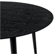 Armen Living Arcadia and Azalea 5-Piece Round Wood Dining Set in Black/Gray