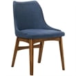 Armen Living Arcadia and Azalea 5-Piece Round Wood Dining Set in Blue/Brown