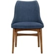 Armen Living Arcadia and Azalea 5-Piece Round Wood Dining Set in Blue/Brown