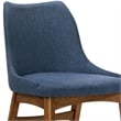 Armen Living Arcadia and Azalea 5-Piece Round Wood Dining Set in Blue/Brown
