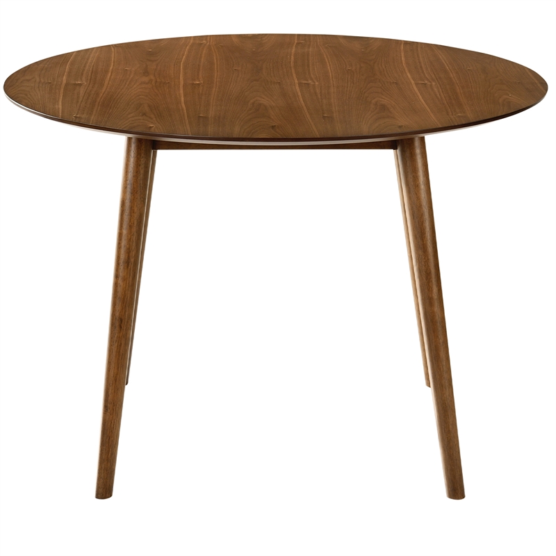 Armen Living Arcadia and Azalea 5-Piece Round Wood Dining Set in Orange/Brown