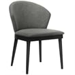 Armen Living Arcadia and Juno Round Wood 5-Piece Dining Set in Charcoal/Black