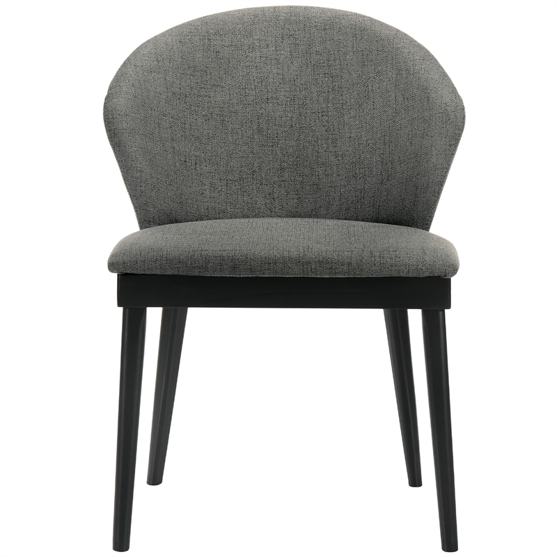 Armen Living Arcadia and Juno Round Wood 5-Piece Dining Set in Charcoal/Black