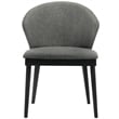 Armen Living Arcadia and Juno Round Wood 5-Piece Dining Set in Charcoal/Black