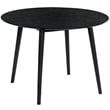 Armen Living Arcadia and Juno Round Wood 5-Piece Dining Set in Charcoal/Black