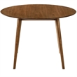 Armen Living Arcadia and Juno Round Wood 5-Piece Dining Set in Charcoal/Brown