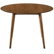 Armen Living Arcadia and Juno Round Wood 5-Piece Dining Set in Orange/Brown