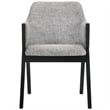Armen Living Arcadia and Renzo Round 5-Piece Wood Dining Set in Gray/Black