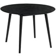 Armen Living Arcadia and Renzo Round 5-Piece Wood Dining Set in Gray/Black