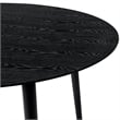 Armen Living Arcadia and Renzo Round 5-Piece Wood Dining Set in Gray/Black