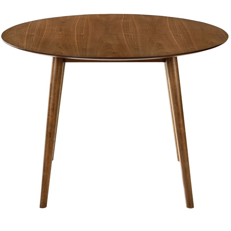 Armen Living Arcadia and Renzo Round 5-Piece Wood Dining Set in Blue/Brown