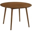 Armen Living Arcadia and Renzo Round 5-Piece Wood Dining Set in Orange/Brown