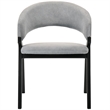 Armen Living Arcadia and Talulah Round Wood 5-Piece Dining Set in Gray/Black