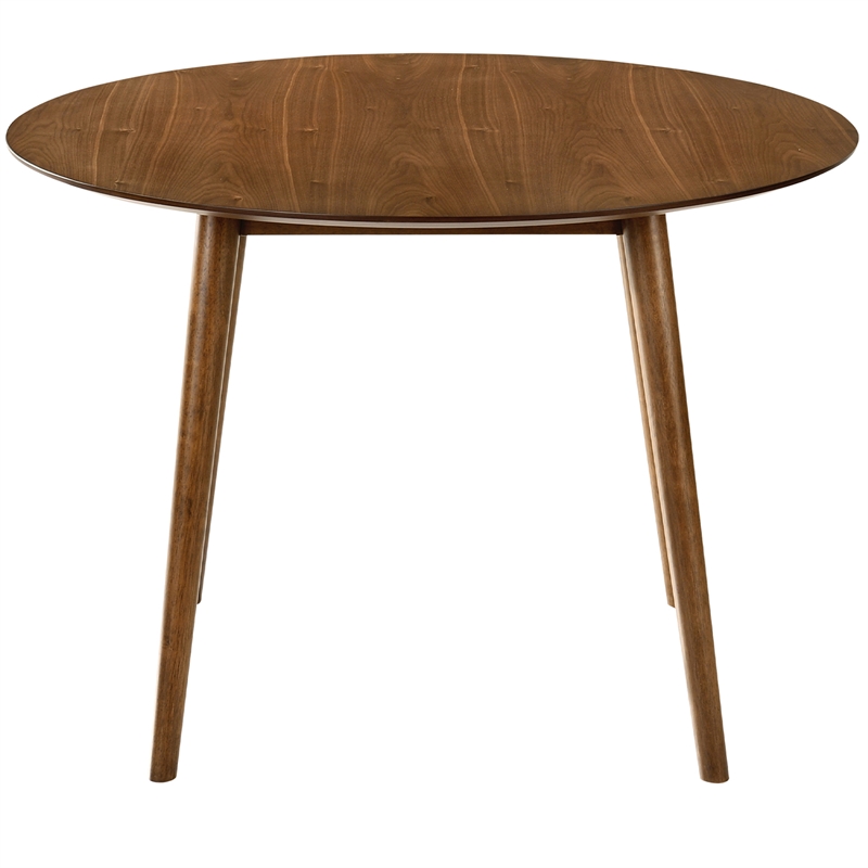 Armen Living Arcadia and Talulah Round Wood 5-Piece Dining Set in Gray/Brown