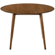 Armen Living Arcadia and Talulah Round Wood 5-Piece Dining Set in Gray/Brown