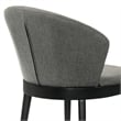 Armen Living Arcadia and Juno 5-Piece Modern Fabric Dining Set in Charcoal/Black
