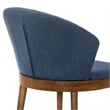 Armen Living Arcadia and Juno 5-Piece Modern Fabric Dining Set in Blue/Walnut
