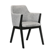 Armen Living Arcadia and Renzo 5-Piece Fabric Dining Set in Gray/Black