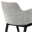Armen Living Arcadia and Renzo 5-Piece Fabric Dining Set in Gray/Black