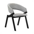 Armen Living Arcadia and Talulah 5-Piece Modern Fabric Dining Set in Gray/Black