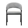 Armen Living Arcadia and Talulah 5-Piece Modern Fabric Dining Set in Gray/Black